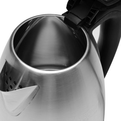 Geepas Electric Tea Kettle 1.8 L, Auto Shut Off And Boil Dry Protection, Safety Lock Lid, 360 Degree Rotational Base, Stainless Steel, Ergonomic Handle, Perfect Pour, Large Capacity 1.8 L 1500 W GK5454B Silver/Black