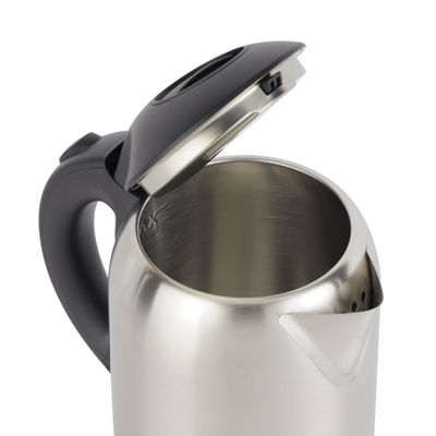 Geepas Stainless Steel Electric Kettle With Auto Shutt off and Boil Dry Protection 2 L 1800 W GK5466B Silver/Black