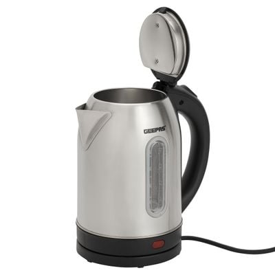 Geepas Portable Electric Kettle 1.8L 1.8 L GK6123 Silver/Black