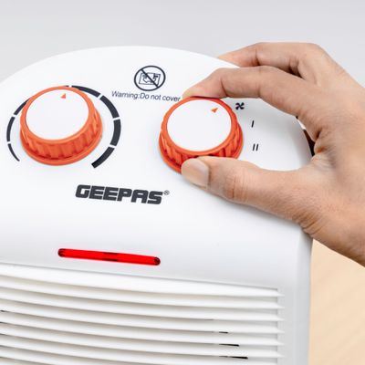 Fan Heater With 2 Heat Setting Adjustable Thermostat 2000 W GFH28520 White/Red