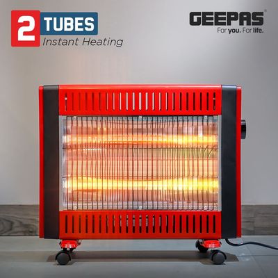 Geepas Quartz Heater 1500W 1500.0 W GQH9109 Cream/Orange