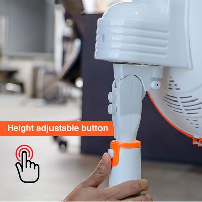 Halogen Stand Heater| High Performance Heater, 1 Hour Timer| Bending/Lifting Of Head Function, Height Adjustable Body And Safety Tip-Over Switch| Perfect For Home And Office Use, Portable With A Carry Handle 1000 W GRH9547 White/Orange