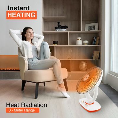 Halogen Stand Heater With Heating Power 950.0 W GRH9548 White/Orange