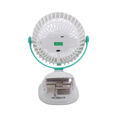 Rechargeable Clip Fan with LED Light Two Quiet Speeds with 7 Hours Continuous Working GF21137 white