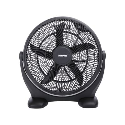 Personal High Performance Box Fan with 3 Speed Controls and 5 Leaf Blades 180 Degree Adjustable Angle and Efficient Cooling GF21138 Black