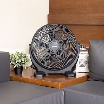 Geepas Personal High Performance Box Fan with 3 Speed Controls and 5 Leaf Blades 180 Degree Adjustable Angle and Efficient Cooling GF21138 Black