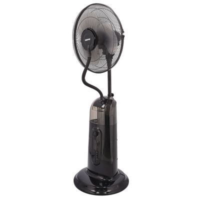 16" Mist Fan With LCD Display & Remote Control 3 Speed Setting & Breeze Modes  Oscillation & Tilt Function  0.5-7.5H Timer Function  Transparent Water Tank  Home & Office Use 0.0 L 75.0 W GF21161 Black