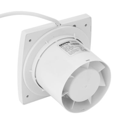 Geepas 4â€ Duct Fan, Rust Free, Speed- 1300 RPM, ABS Material, Ideal For Kitchen & Bathroom, 13W Power, Air Volume-150M3H, Noise-40dB 13 W GF21194 White