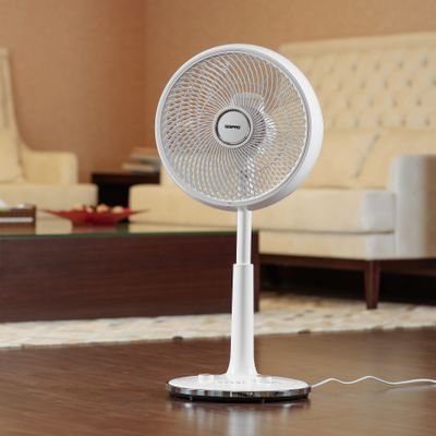 Geepas 14-Inch Desk Fan With 3 Speed Setting ABS Circulator Head AS 5 Fins Blade GF21202 White