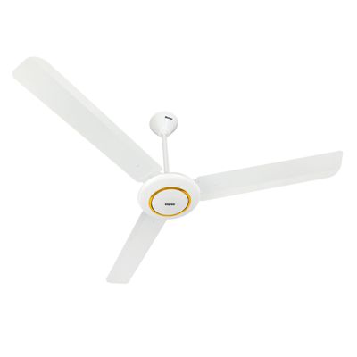 Geepas 56"Ceiling Fan - 5 Speed Regulator | 3 Blade with Strong Air Breeze, Double Ball Bearing , Highly Durable Body, Powerful Copper Motor, Indoor Ceiling Fan | Ideal for Living Room, Bed Room, and Office GF3012 White