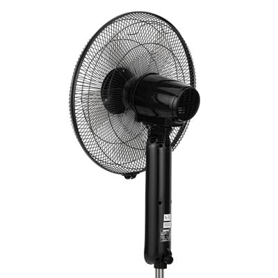 16" Stand Fan with Remote Control - 3 Mode/Speed, 5 Leaf Blade Wide Oscillation, Adjustable Height & Tilt Setting With Led Display | 7.5 Hours Timer 60 W GF9489N Black