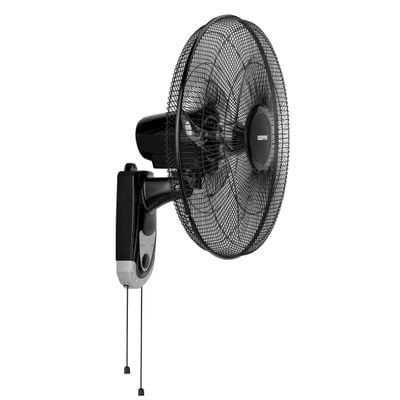 Geepas 18-Inch Wall Fan - 3 Speed with Oscillating & Overheat protected Wall Mount Cooling Fan| Circulates Fresh Air, 3 Leaf AS Blades, Safe & Easy Use, Fully Adjustable Tilt , for Home, Green House, Work Room or Office Use GF9604 Black