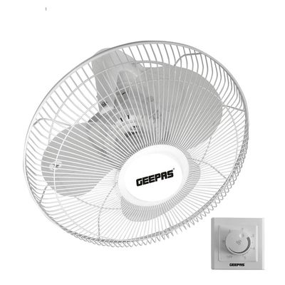 16" Orbit Fan - Wide Oscilation, Speed Controller with 3 Leaf ABS Blades with Metal Grill | Ideal for Office, Bedroom, Study Room, Living Room & more GF9607 White