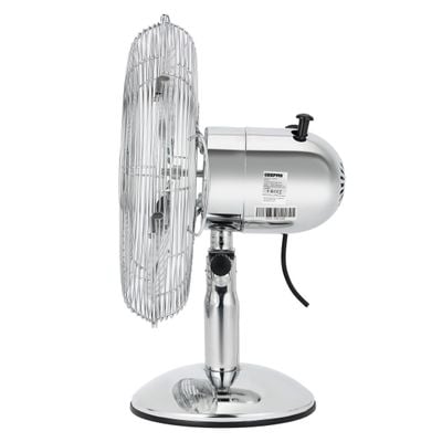 Geepas 12 Inch Metal Table Fan 3 Speed Settings With Wide Oscillation And Stable Base GF9610 Silver