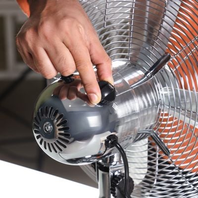 Geepas 12 Inch Metal Table Fan 3 Speed Settings With Wide Oscillation And Stable Base GF9610 Silver