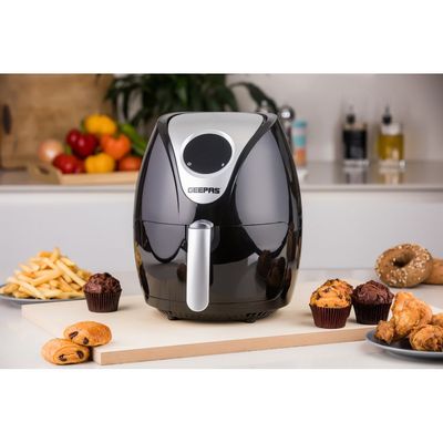 Digital Air Fryer With 3.5 L Capacity |Vortx Air Frying Technology | Led Display With Touch Screen| Oil Free 10 Preset Cooking Programs| 1-60 Mins Timer 50-200 Degree Temperature 3.5 L 1400 W GAF37512 Black