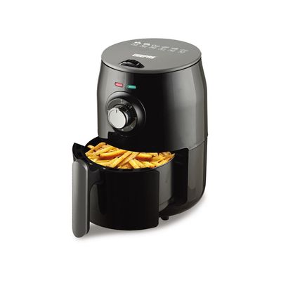 Geepas Air Fryer 1.8 L With Vortx Air Frying Technology| Oil Free Cooking, Adjustable Timer And Temperature 1-30 Minutes Timer| Ideal For Making Fries Steak  Chicken Cake Meat Bread 1.8 L 1100 W GAF37516 Black