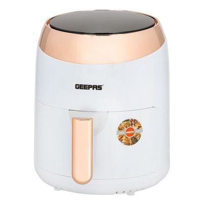 Geepas Digital Air Fryer 3.5 L With Hot Air Circulation Technology| Oil Free Low Fat Dry Fry Cooking Healthy Food | Non-Stick Basket, Overheat Protection | 2 Years Warranty 3.5 L 1400 kW GAF37522 White