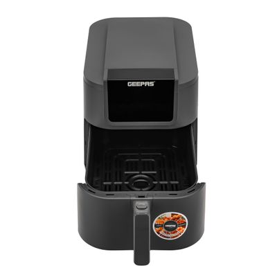 Geepas Air Fryer, Oil And Fat Free, Cool Touch handle, Single Container Non-Stick Coated, Safety Switch, 60 Min Timer With Shut-Off Signal, LED Display, Overheating Protection 8 L 1700 W GAF37534 Black
