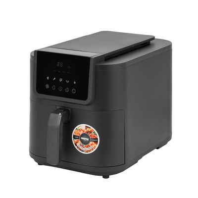 Geepas Air Fryer, Oil And Fat Free, Cool Touch handle, Single Container Non-Stick Coated, Safety Switch, 60 Min Timer With Shut-Off Signal, LED Display, Overheating Protection 8 L 1700 W GAF37534 Black