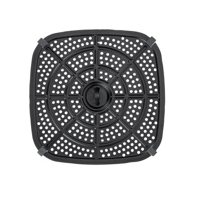 Geepas Air Fryer  9.2 L With 30 Min Timer| Pot With A Rack, Both With Non Stick Coating, Oil Free, Adjustable Time & Temperature, Vortex Air Frying Technology, Cooks 30% Faster 9.2 L 1800 W GAF37542 Silver/Black