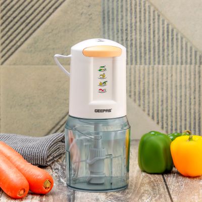 Geepas Geepas Mini Food Processor, Chopper| 4 Bi-Level Stainless Steel Blades| Perfect for Salads, Salsa, Pesto, Curry Pastes| Powerful Copper Motor 0.5 L 500 W GMC42012N White