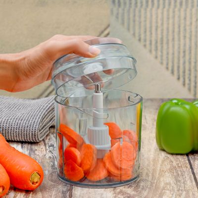 Geepas Geepas Mini Food Processor, Chopper| 4 Bi-Level Stainless Steel Blades| Perfect for Salads, Salsa, Pesto, Curry Pastes| Powerful Copper Motor 0.5 L 500 W GMC42012N White