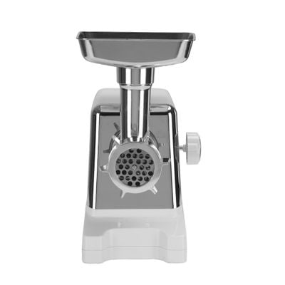 Geepas Metal Gear Meat Grinder with Reverse Function, Copper Material Motor, , 3 Cutting Plates -3MM, 5MM & 7 MM, Metal Gears 1600 W GMG1911 White