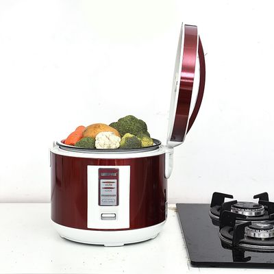 Geepas Stainless Steel Rice Cooker 1.5 L GRC4328 Red