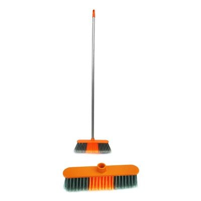 Broom with Pvc coated wooden handle 