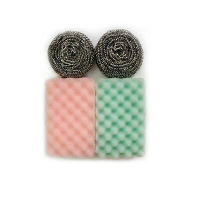 2Pcs steelwool+2Pcs cleaning sponge1X120
