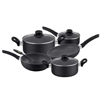 9Pc Granite Coated Alu. Cookware Set 