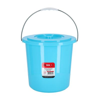 20Ltr Plastic Bucket with Lid  1X24