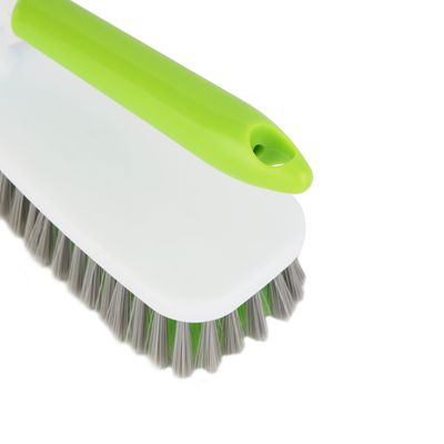 Delcasa Cleaning Brush- Dc1290| Scrubbing Brush With Handle| Multi-Purpose Scrub With Bristles For Cleaning Kitchen And Bathroom| Superior Quality Cleaning Brush| Abrasive And Superior Cleaning Power| Strong And Comfortable Grip| Cleaning Supplies| Green And Grey