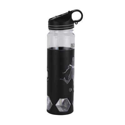 Delcasa Dc1771 700 Ml Water Bottle -Portable Transparent Body Reusable Water Bottle Wide Mouth With Straw & Lid | Sports Bottle | Perfect While Travelling, Camping, Trekking & More