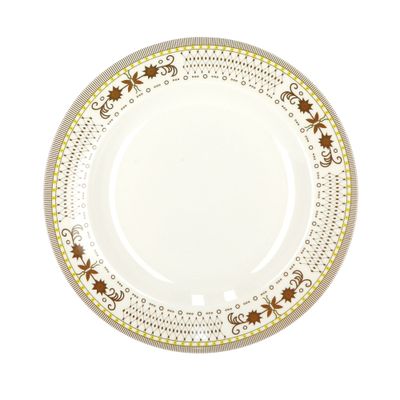 Delcasa Dc1784 10" Round Deep Soup Plates - Pasta Plates - Plate With Playful Classic Decoration - Ideal For Soup, Deserts, Ice Cream & More