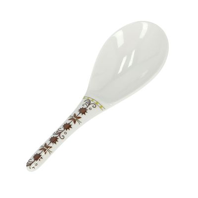 Delcasa Dc1792 Melamine Ware Rice Spoon - Cooking And Serving Spoon With Grip Handle | Broad Deep Bowl | Dinner Cutlery/Crockery Utensil - Ultra Stylish With Long Handle