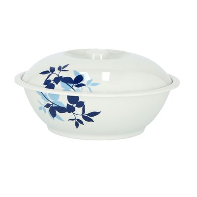 Delcasa Dc1804 9" Melamine Ware Bowl With Lid - Portable, Lightweight Bowl Breakfast Cereal Dessert Serving Bowl | Ideal For Rice, Pasta, Deserts, Ice-Cream & More