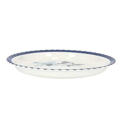 Delcasa Dc1808 14" Round Deep Plates - Pasta Plates - Plate With Playful Classic Decoration - Ideal For Soup, Deserts, Ice Cream & More