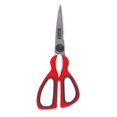 Kitchen Scissor With Designed Handle, Multi-Purpose, Dc1841 | Strong Stainless Steel Home & Kitchen Utility Shear For Chicken, Fish, Meat, Vegetables, Herbs | All-In-One Scissor, Nut Cracker