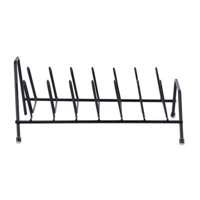 Delcasa Dish Rack - Portable Lightweight Simple Wire - Plate Rack/Drainer - Kitchen Cupboard Storage Organiser | Ideal For Plates, Glasses, Lids, & More