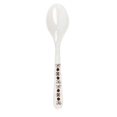 Delcasa Dc1868 Melamine Ware Table Spoon - Plain Pattern Cutlery, Long Grip Handle, Polished, Used For Having Sweet, Snacks, Rice, Desserts And More | Perfect For Home, Hotel & More 