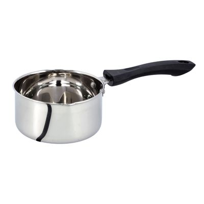 Delcasa Dc1522 14.5Cm Steel Sauce Pan - Stainless Steel Sauce Pan, Milk Pan Cookware Professional With Long Heatproof Handle, Non-Toxic & Healthy, Rust Free | Ideal For Cooking Noodles, Making Sauces & More