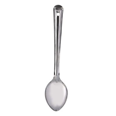 Delcasa Dc1880 Serving Spoon With Stainless Steel Handle - Comfortable Grip Serving Spoon, Hanging Loop | Wide & Deep Bowl | Ideal To Serve Desserts, Rice, Vegetable, Sweets & More