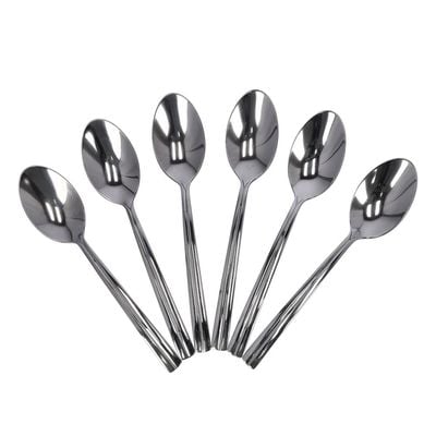 6Pcs Table Spoon Set, 19Cm Stainless-Steel Spoon, Dc1945 | Tea Or Coffee Stirring Spoons | Dishwasher Safe & Stain Resistant | Cutlery Spoons For Kitchen Or Restaurant