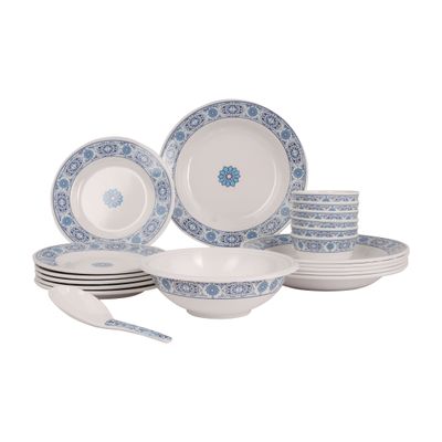 High Quality 20-Piece Melamine Dinner Set With Dishwasher & Freezer Safe Dc1918 Delcasa