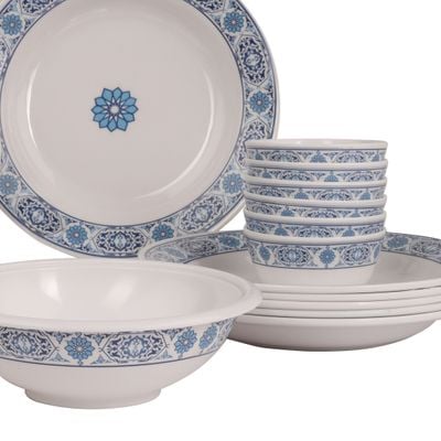 High Quality 20-Piece Melamine Dinner Set With Dishwasher & Freezer Safe Dc1918 Delcasa