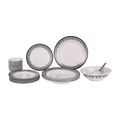 High Quality 20-Piece Melamine Dinner Set With Dishwasher & Freezer Safe Dc1918 Delcasa