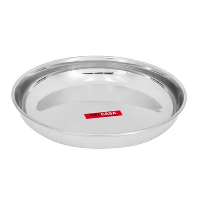 Stainless Steel Rice Plate | Round Quarter Plate | 23Cm, 11"