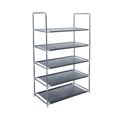 5 Layer Shoe Rack, Iron & Non-Woven Fabric, Dc2004 | Easy To Move & Space Saving | Modern Design, More Storage Space | Easy To Assemble